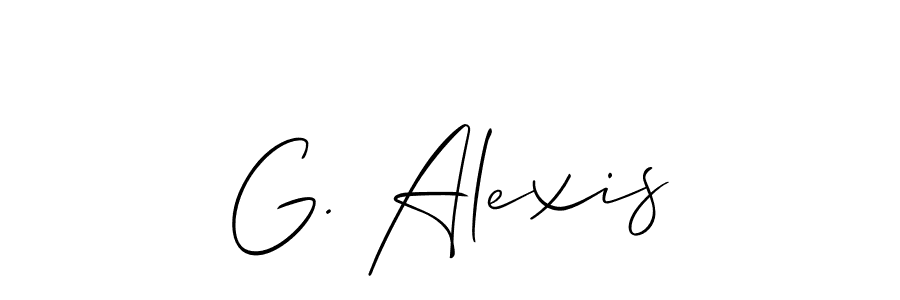 How to make G. Alexis signature? Allison_Script is a professional autograph style. Create handwritten signature for G. Alexis name. G. Alexis signature style 2 images and pictures png