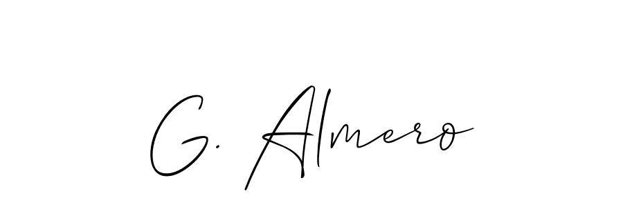 How to make G. Almero signature? Allison_Script is a professional autograph style. Create handwritten signature for G. Almero name. G. Almero signature style 2 images and pictures png