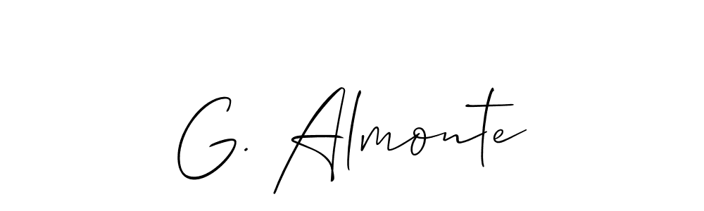 Also You can easily find your signature by using the search form. We will create G. Almonte name handwritten signature images for you free of cost using Allison_Script sign style. G. Almonte signature style 2 images and pictures png