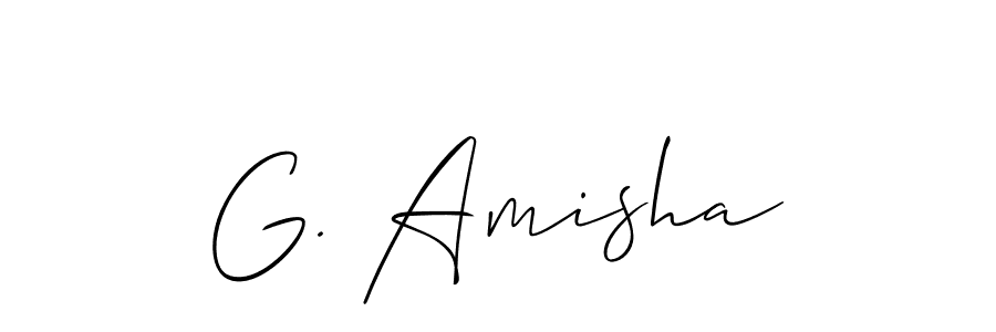 Create a beautiful signature design for name G. Amisha. With this signature (Allison_Script) fonts, you can make a handwritten signature for free. G. Amisha signature style 2 images and pictures png
