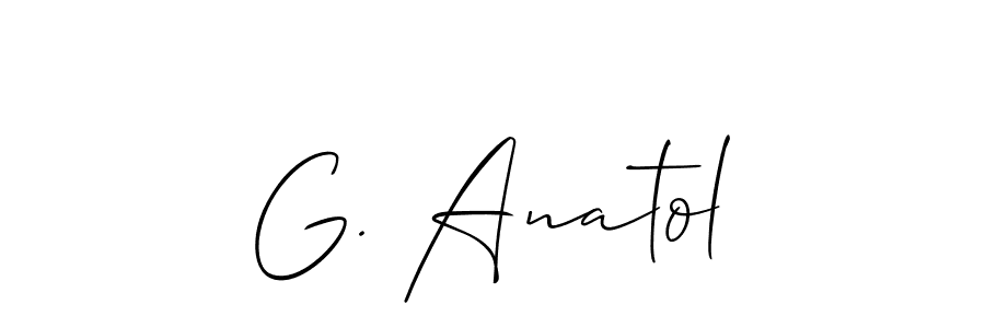 See photos of G. Anatol official signature by Spectra . Check more albums & portfolios. Read reviews & check more about Allison_Script font. G. Anatol signature style 2 images and pictures png