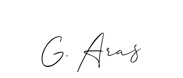 This is the best signature style for the G. Aras name. Also you like these signature font (Allison_Script). Mix name signature. G. Aras signature style 2 images and pictures png