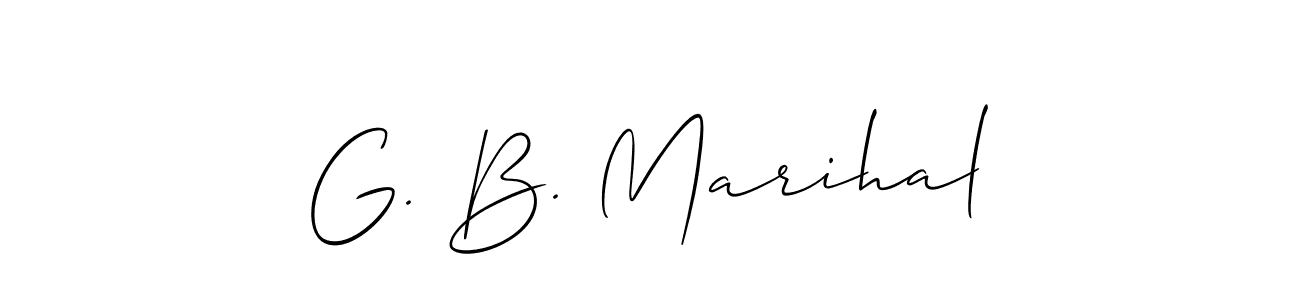 This is the best signature style for the G. B. Marihal name. Also you like these signature font (Allison_Script). Mix name signature. G. B. Marihal signature style 2 images and pictures png