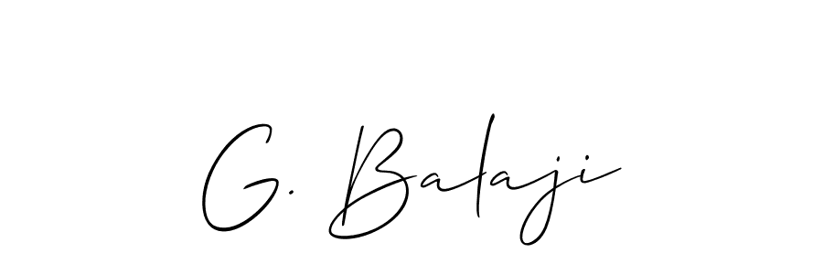 Design your own signature with our free online signature maker. With this signature software, you can create a handwritten (Allison_Script) signature for name G. Balaji. G. Balaji signature style 2 images and pictures png