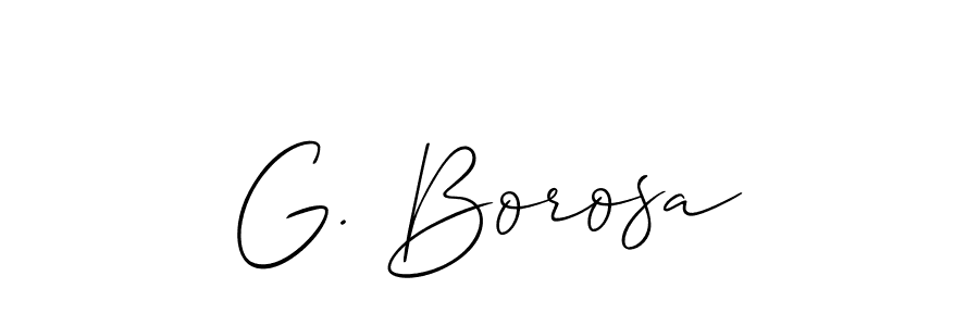 if you are searching for the best signature style for your name G. Borosa. so please give up your signature search. here we have designed multiple signature styles  using Allison_Script. G. Borosa signature style 2 images and pictures png