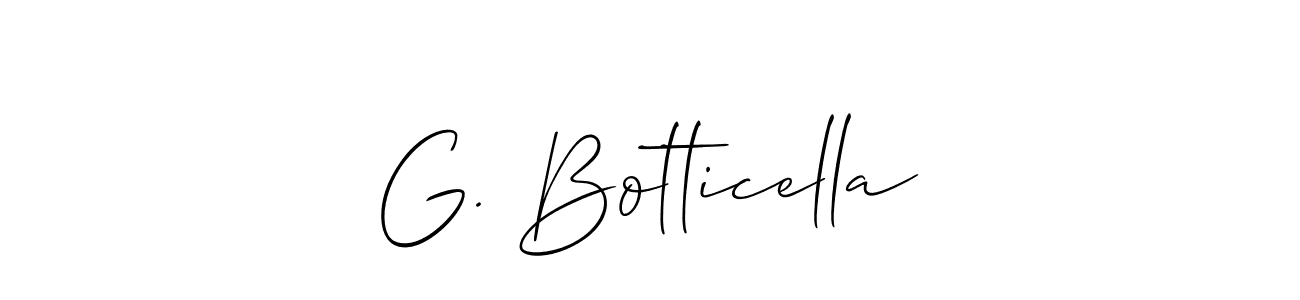 How to make G. Botticella name signature. Use Allison_Script style for creating short signs online. This is the latest handwritten sign. G. Botticella signature style 2 images and pictures png