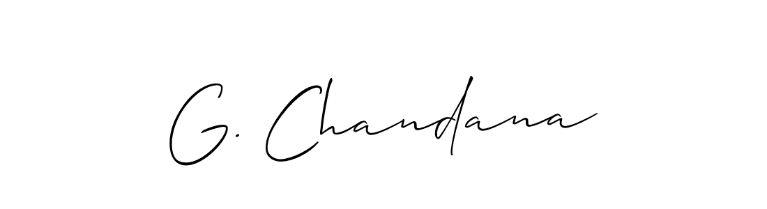 Create a beautiful signature design for name G. Chandana. With this signature (Allison_Script) fonts, you can make a handwritten signature for free. G. Chandana signature style 2 images and pictures png