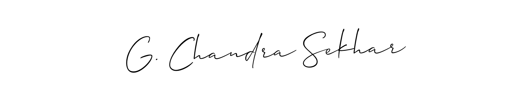 This is the best signature style for the G. Chandra Sekhar name. Also you like these signature font (Allison_Script). Mix name signature. G. Chandra Sekhar signature style 2 images and pictures png