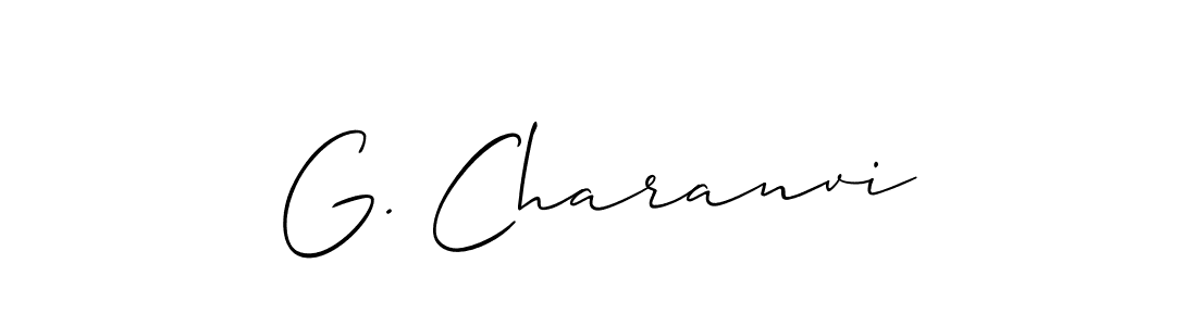 Design your own signature with our free online signature maker. With this signature software, you can create a handwritten (Allison_Script) signature for name G. Charanvi. G. Charanvi signature style 2 images and pictures png