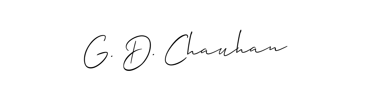 Create a beautiful signature design for name G. D. Chauhan. With this signature (Allison_Script) fonts, you can make a handwritten signature for free. G. D. Chauhan signature style 2 images and pictures png