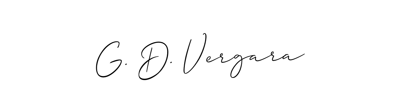 Use a signature maker to create a handwritten signature online. With this signature software, you can design (Allison_Script) your own signature for name G. D. Vergara. G. D. Vergara signature style 2 images and pictures png