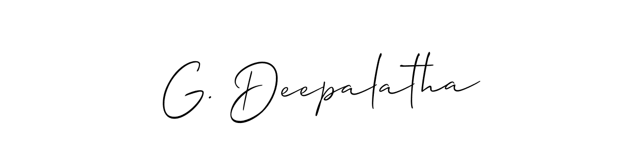 if you are searching for the best signature style for your name G. Deepalatha. so please give up your signature search. here we have designed multiple signature styles  using Allison_Script. G. Deepalatha signature style 2 images and pictures png