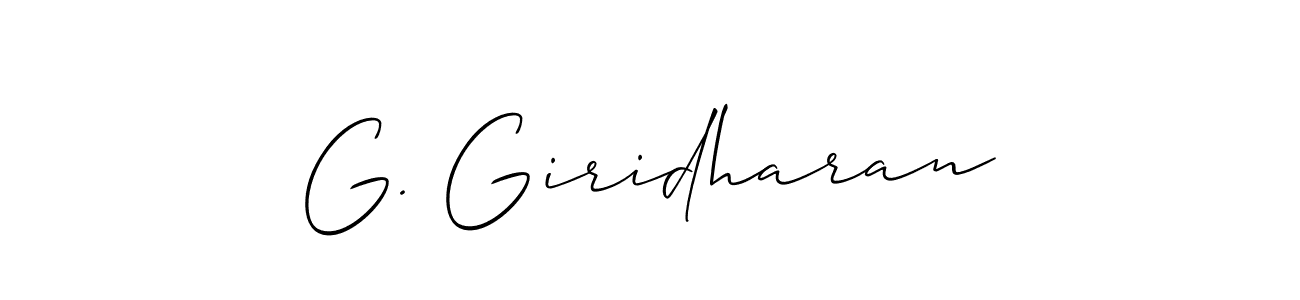 How to Draw G. Giridharan signature style? Allison_Script is a latest design signature styles for name G. Giridharan. G. Giridharan signature style 2 images and pictures png