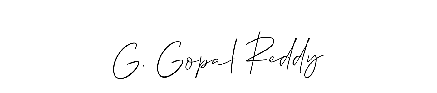 Make a short G. Gopal Reddy signature style. Manage your documents anywhere anytime using Allison_Script. Create and add eSignatures, submit forms, share and send files easily. G. Gopal Reddy signature style 2 images and pictures png