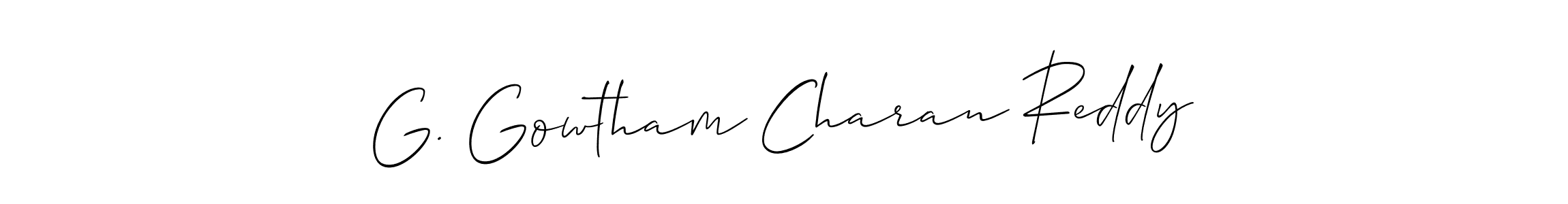 It looks lik you need a new signature style for name G. Gowtham Charan Reddy. Design unique handwritten (Allison_Script) signature with our free signature maker in just a few clicks. G. Gowtham Charan Reddy signature style 2 images and pictures png