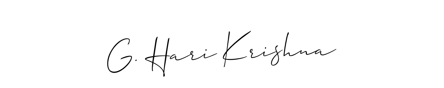 It looks lik you need a new signature style for name G. Hari Krishna. Design unique handwritten (Allison_Script) signature with our free signature maker in just a few clicks. G. Hari Krishna signature style 2 images and pictures png