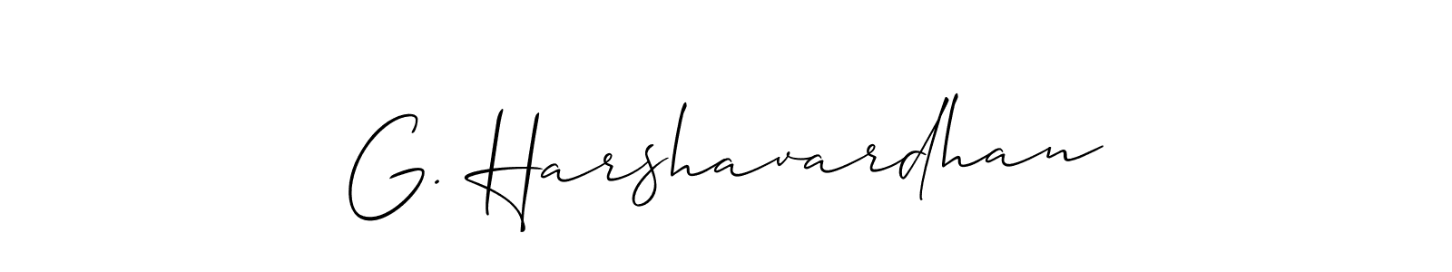 if you are searching for the best signature style for your name G. Harshavardhan. so please give up your signature search. here we have designed multiple signature styles  using Allison_Script. G. Harshavardhan signature style 2 images and pictures png