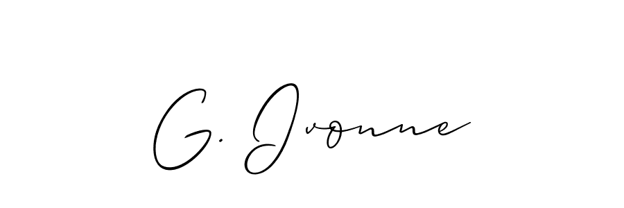 Design your own signature with our free online signature maker. With this signature software, you can create a handwritten (Allison_Script) signature for name G. Ivonne. G. Ivonne signature style 2 images and pictures png