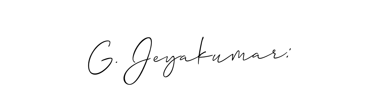 How to Draw G. Jeyakumar: signature style? Allison_Script is a latest design signature styles for name G. Jeyakumar:. G. Jeyakumar: signature style 2 images and pictures png