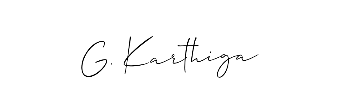 Also we have G. Karthiga name is the best signature style. Create professional handwritten signature collection using Allison_Script autograph style. G. Karthiga signature style 2 images and pictures png