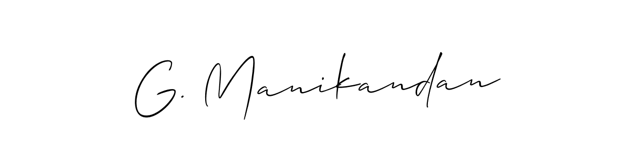 This is the best signature style for the G. Manikandan name. Also you like these signature font (Allison_Script). Mix name signature. G. Manikandan signature style 2 images and pictures png
