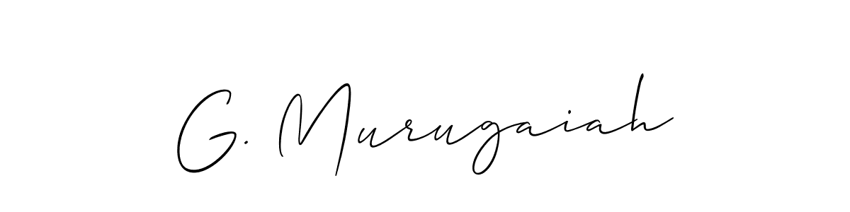 You should practise on your own different ways (Allison_Script) to write your name (G. Murugaiah) in signature. don't let someone else do it for you. G. Murugaiah signature style 2 images and pictures png