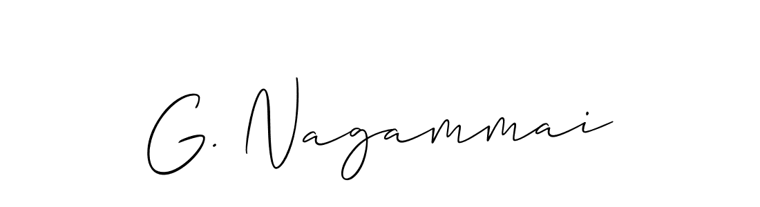 Similarly Allison_Script is the best handwritten signature design. Signature creator online .You can use it as an online autograph creator for name G. Nagammai. G. Nagammai signature style 2 images and pictures png