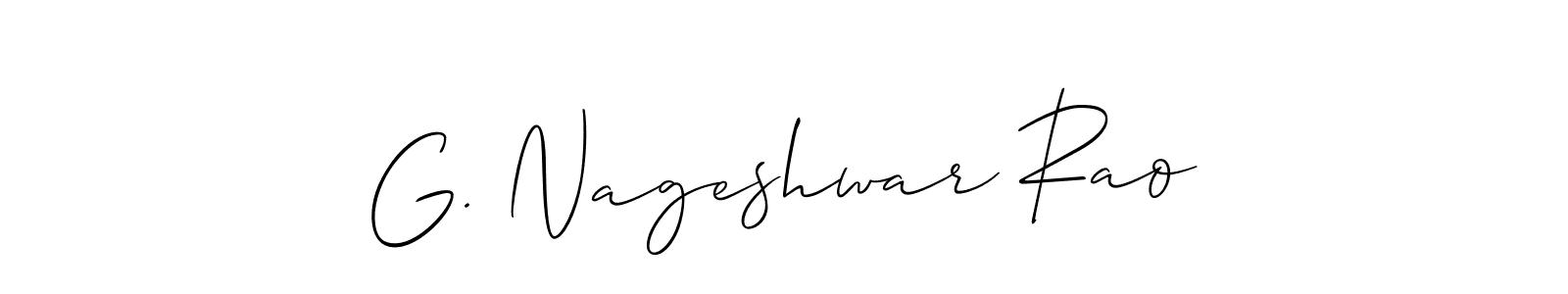 How to make G. Nageshwar Rao name signature. Use Allison_Script style for creating short signs online. This is the latest handwritten sign. G. Nageshwar Rao signature style 2 images and pictures png