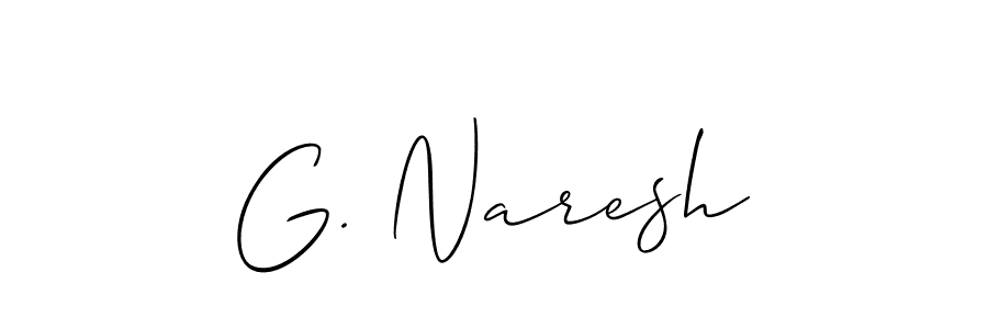 if you are searching for the best signature style for your name G. Naresh. so please give up your signature search. here we have designed multiple signature styles  using Allison_Script. G. Naresh signature style 2 images and pictures png