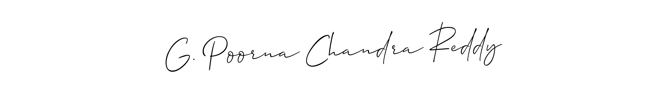 Also You can easily find your signature by using the search form. We will create G. Poorna Chandra Reddy name handwritten signature images for you free of cost using Allison_Script sign style. G. Poorna Chandra Reddy signature style 2 images and pictures png