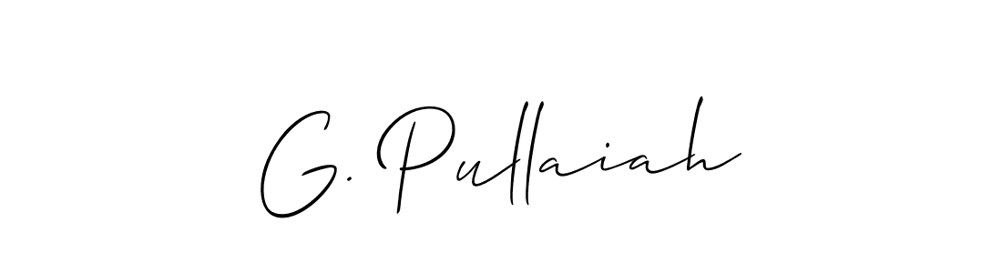 Create a beautiful signature design for name G. Pullaiah. With this signature (Allison_Script) fonts, you can make a handwritten signature for free. G. Pullaiah signature style 2 images and pictures png