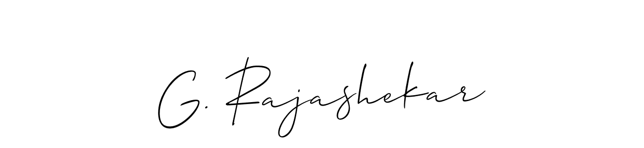 Make a beautiful signature design for name G. Rajashekar. With this signature (Allison_Script) style, you can create a handwritten signature for free. G. Rajashekar signature style 2 images and pictures png