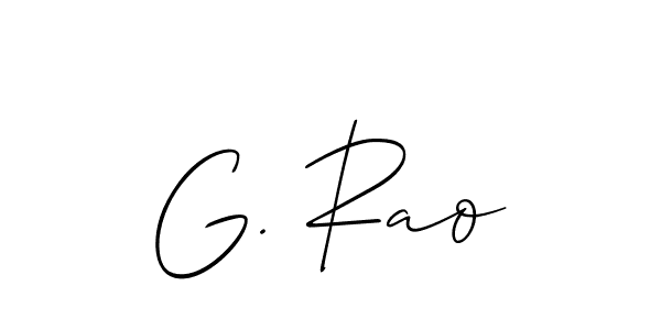 if you are searching for the best signature style for your name G. Rao. so please give up your signature search. here we have designed multiple signature styles  using Allison_Script. G. Rao signature style 2 images and pictures png