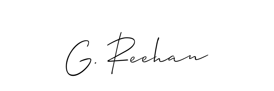 It looks lik you need a new signature style for name G. Reehan. Design unique handwritten (Allison_Script) signature with our free signature maker in just a few clicks. G. Reehan signature style 2 images and pictures png