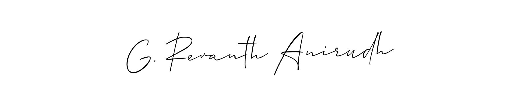 G. Revanth Anirudh stylish signature style. Best Handwritten Sign (Allison_Script) for my name. Handwritten Signature Collection Ideas for my name G. Revanth Anirudh. G. Revanth Anirudh signature style 2 images and pictures png