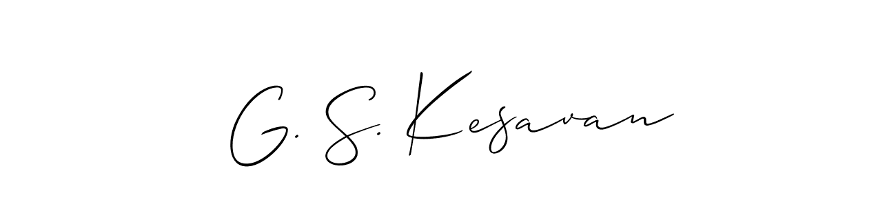 Similarly Allison_Script is the best handwritten signature design. Signature creator online .You can use it as an online autograph creator for name G. S. Kesavan. G. S. Kesavan signature style 2 images and pictures png