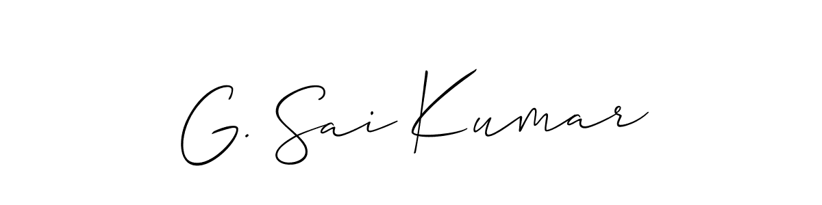 Design your own signature with our free online signature maker. With this signature software, you can create a handwritten (Allison_Script) signature for name G. Sai Kumar. G. Sai Kumar signature style 2 images and pictures png