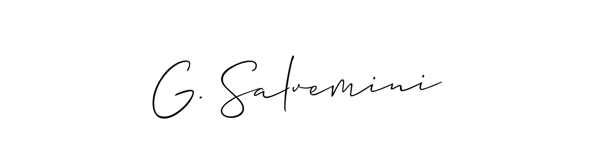 Make a short G. Salvemini signature style. Manage your documents anywhere anytime using Allison_Script. Create and add eSignatures, submit forms, share and send files easily. G. Salvemini signature style 2 images and pictures png