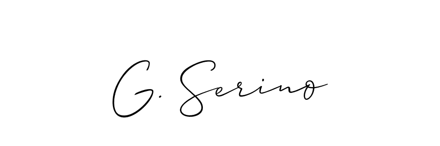 Similarly Allison_Script is the best handwritten signature design. Signature creator online .You can use it as an online autograph creator for name G. Serino. G. Serino signature style 2 images and pictures png