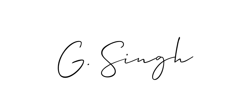 You should practise on your own different ways (Allison_Script) to write your name (G. Singh) in signature. don't let someone else do it for you. G. Singh signature style 2 images and pictures png