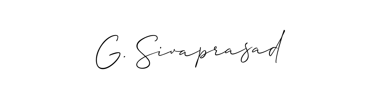 Make a beautiful signature design for name G. Sivaprasad. With this signature (Allison_Script) style, you can create a handwritten signature for free. G. Sivaprasad signature style 2 images and pictures png