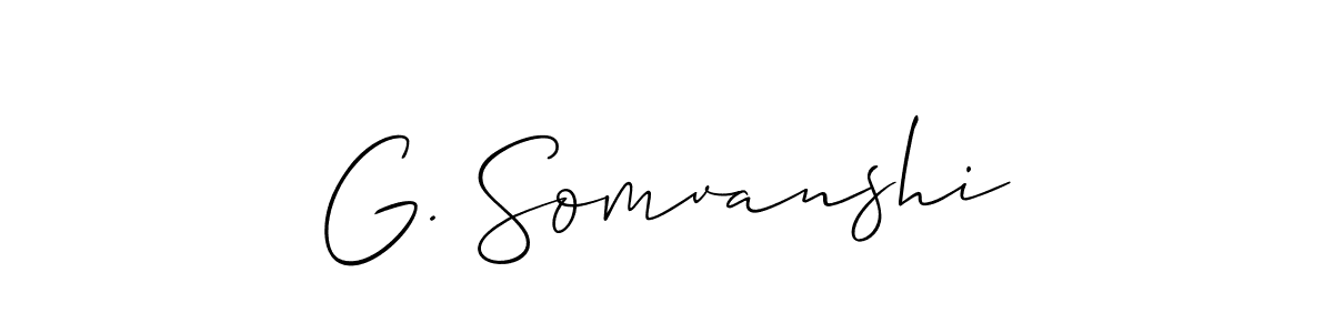 Make a beautiful signature design for name G. Somvanshi. With this signature (Allison_Script) style, you can create a handwritten signature for free. G. Somvanshi signature style 2 images and pictures png