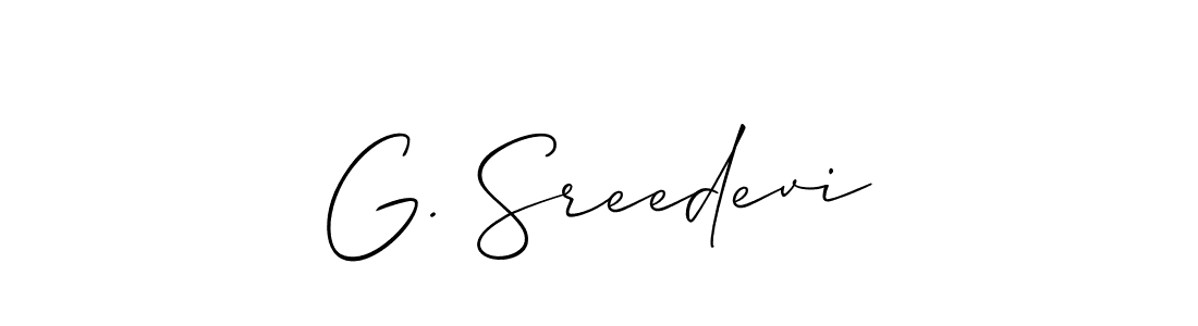 G. Sreedevi stylish signature style. Best Handwritten Sign (Allison_Script) for my name. Handwritten Signature Collection Ideas for my name G. Sreedevi. G. Sreedevi signature style 2 images and pictures png