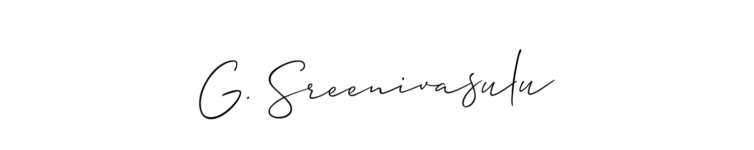 This is the best signature style for the G. Sreenivasulu name. Also you like these signature font (Allison_Script). Mix name signature. G. Sreenivasulu signature style 2 images and pictures png