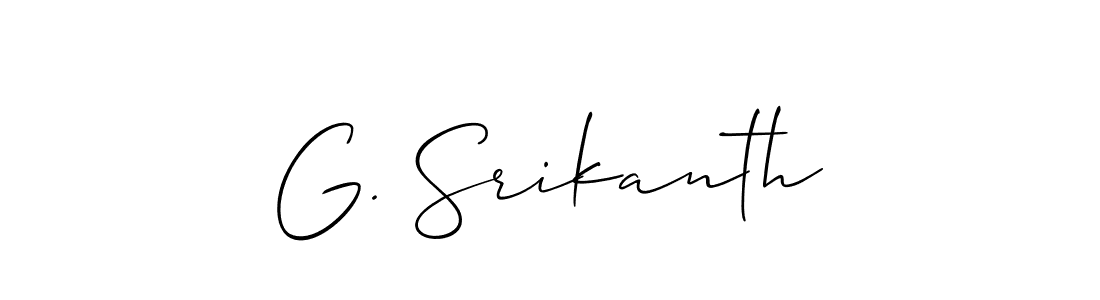 Design your own signature with our free online signature maker. With this signature software, you can create a handwritten (Allison_Script) signature for name G. Srikanth. G. Srikanth signature style 2 images and pictures png