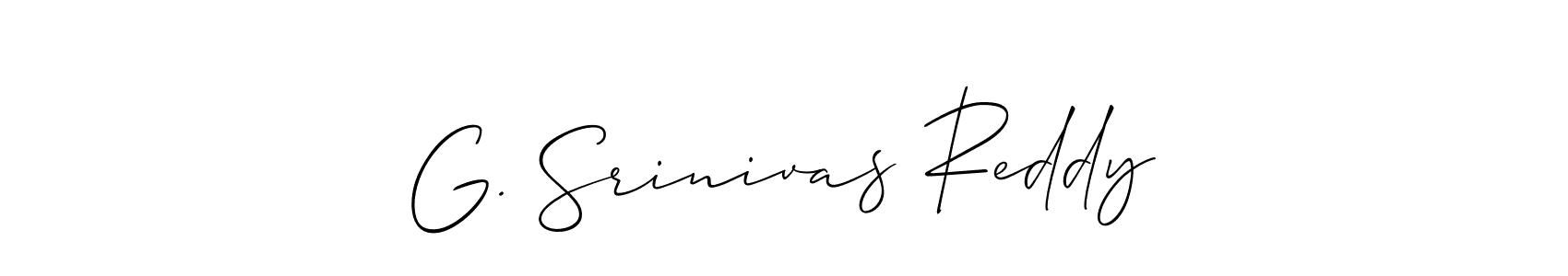 Design your own signature with our free online signature maker. With this signature software, you can create a handwritten (Allison_Script) signature for name G. Srinivas Reddy. G. Srinivas Reddy signature style 2 images and pictures png