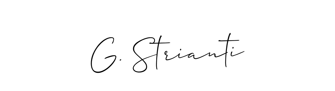 You should practise on your own different ways (Allison_Script) to write your name (G. Strianti) in signature. don't let someone else do it for you. G. Strianti signature style 2 images and pictures png