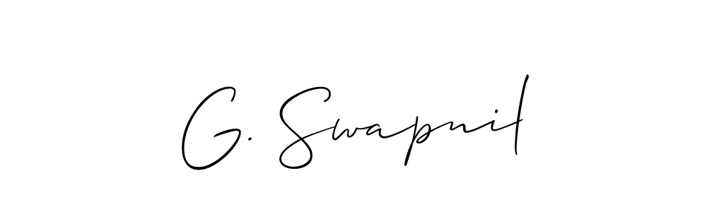 if you are searching for the best signature style for your name G. Swapnil. so please give up your signature search. here we have designed multiple signature styles  using Allison_Script. G. Swapnil signature style 2 images and pictures png