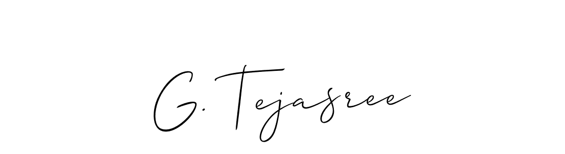 Design your own signature with our free online signature maker. With this signature software, you can create a handwritten (Allison_Script) signature for name G. Tejasree. G. Tejasree signature style 2 images and pictures png