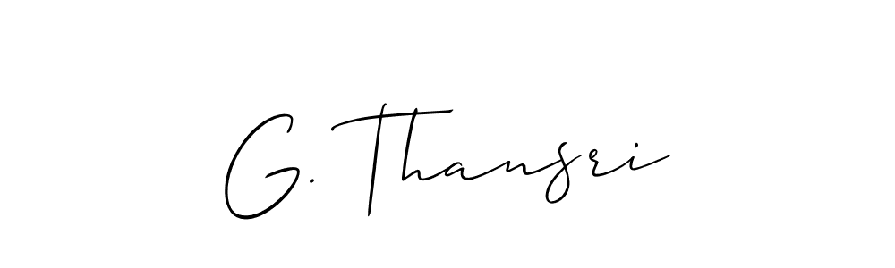 Also we have G. Thansri name is the best signature style. Create professional handwritten signature collection using Allison_Script autograph style. G. Thansri signature style 2 images and pictures png